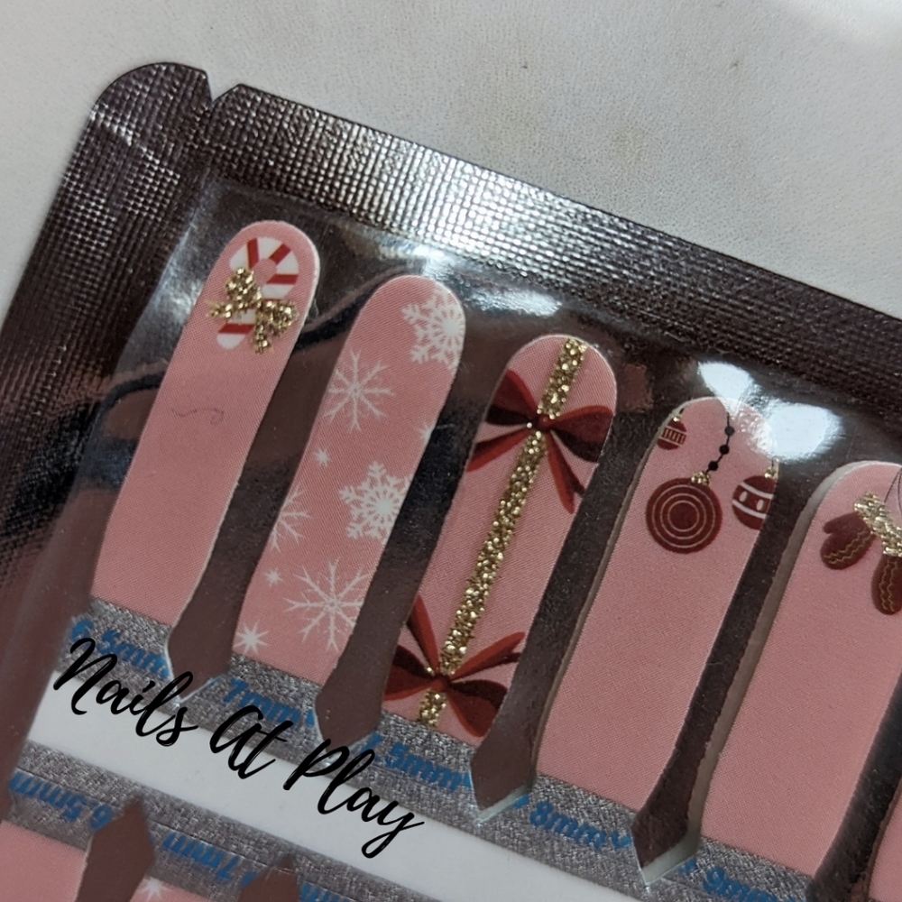 5 for $20 Nail Wraps- (kids) Pink Christmas